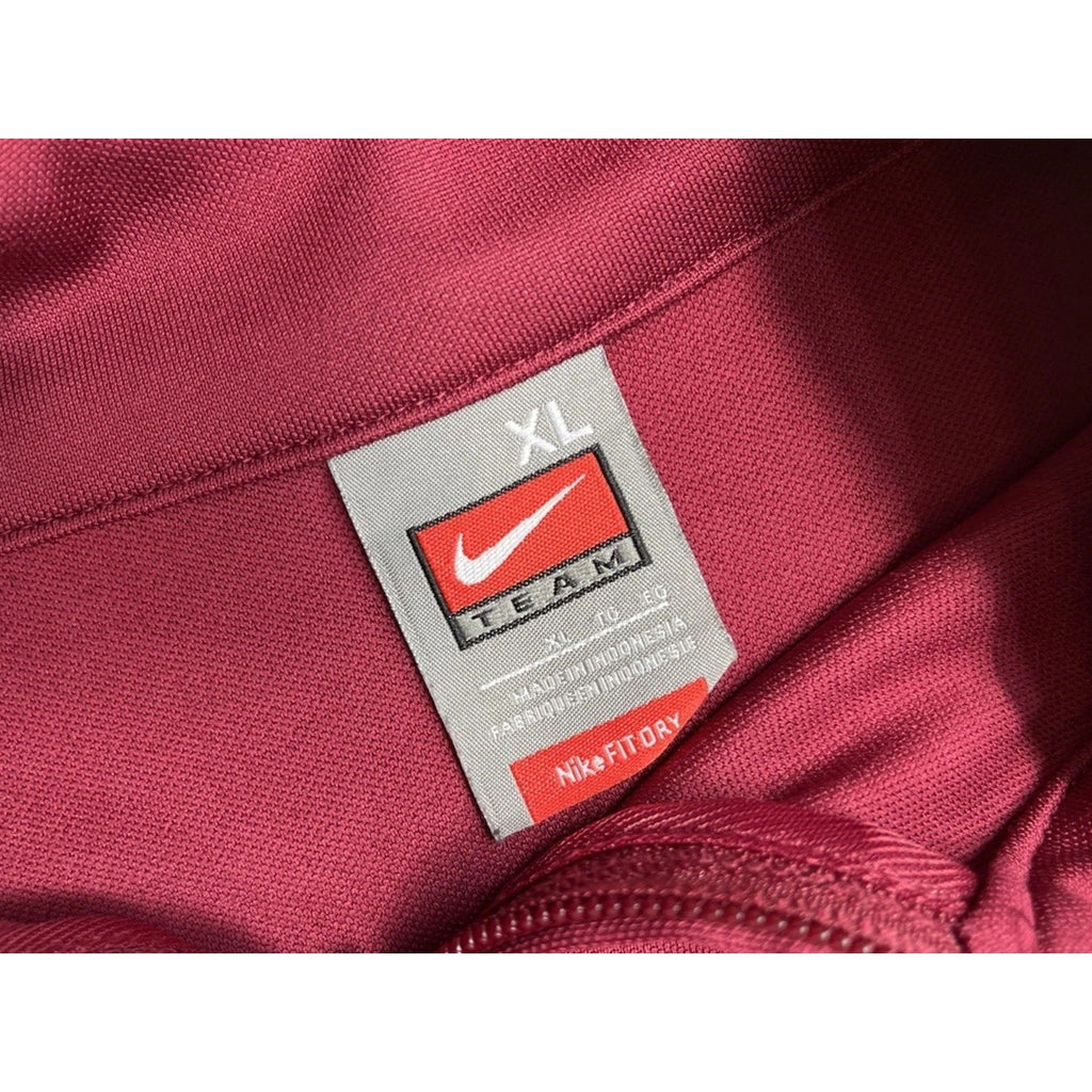 Nike Team Track Jacket Fit Dry Full Zip Red with White XL Men Soccer Running Y2K