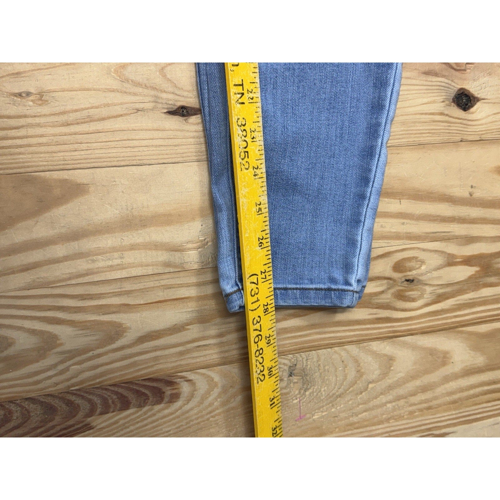 Cello Stretch Skinny Jeans Blue Denim Distress Ripped Ankle Pants Women’s Jr 5