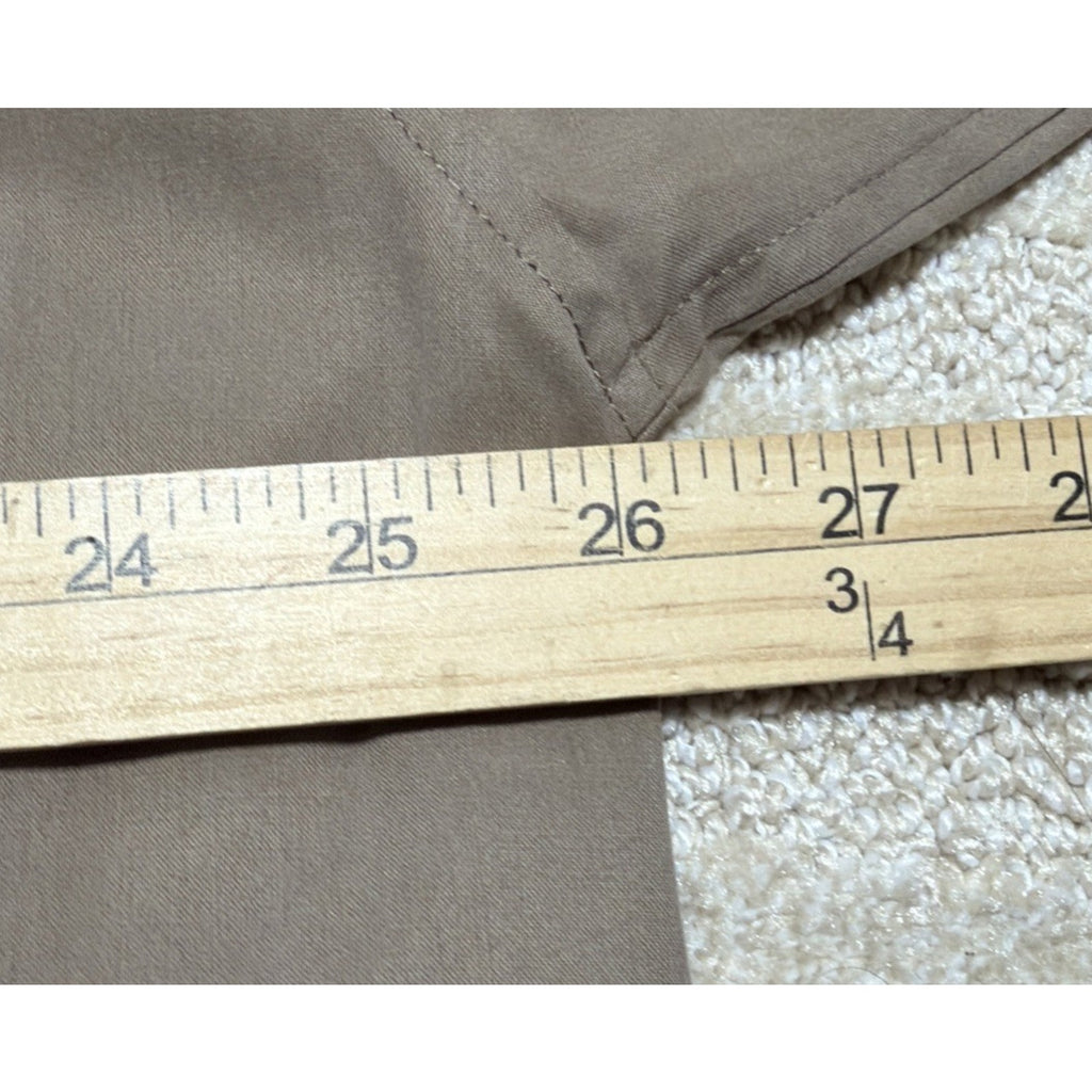 Tulliano 100% Silk Taupe Button Front Shirt Menswear 2XL Luxury Pocket NWT