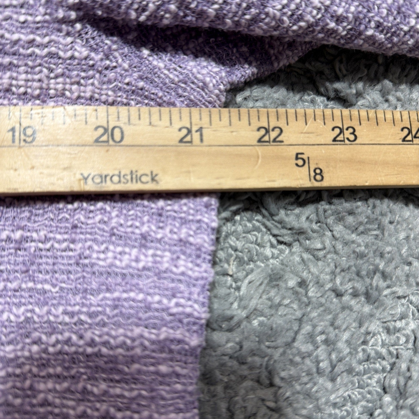 Maurices Womens Tweed Purple Button Knit Cotton Blend Casual Pockets Sweater XL