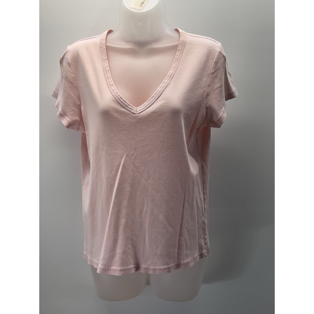 Old Navy Perfect Fit Women's Pink Blouse Top T-Shirt Short Sleeve Size L