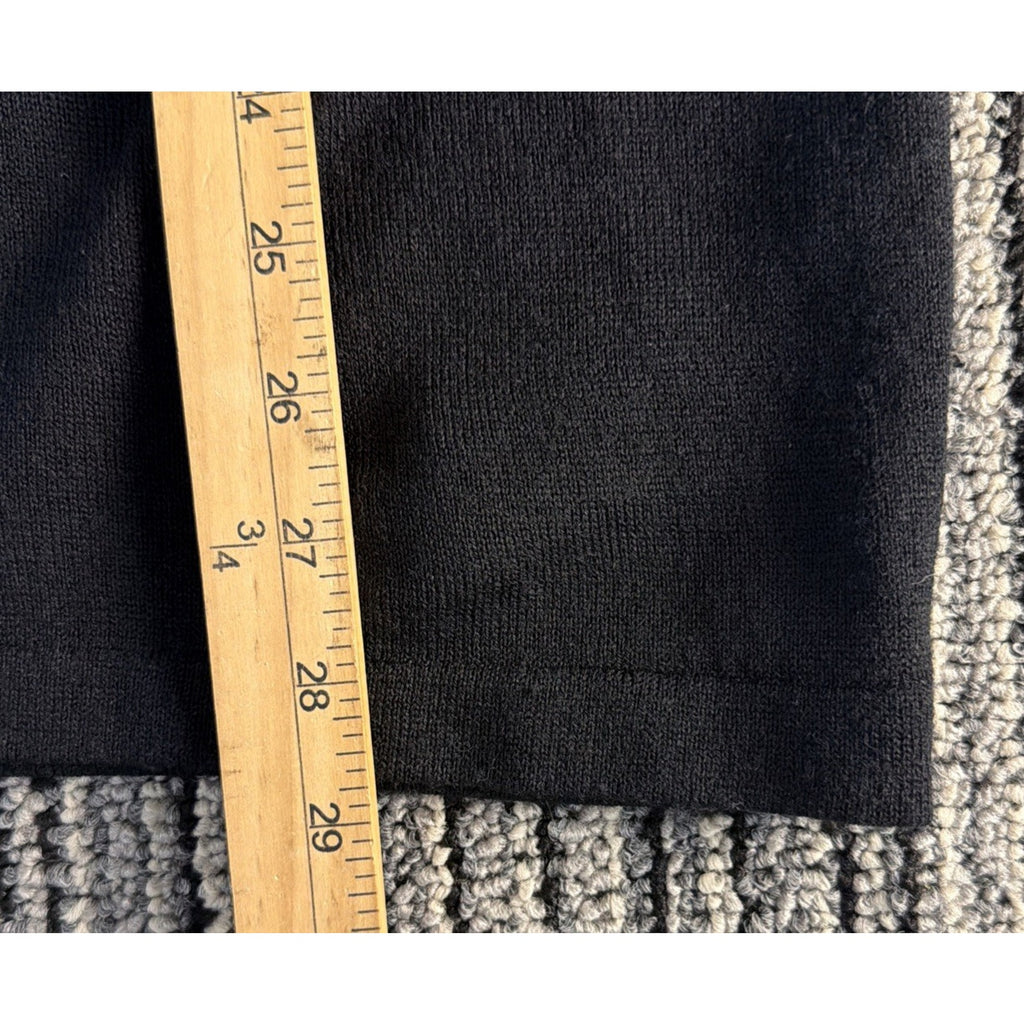 Vintage David Michaels Mens L Wool Blend Long Sleeve Sweater Crest Logo Black