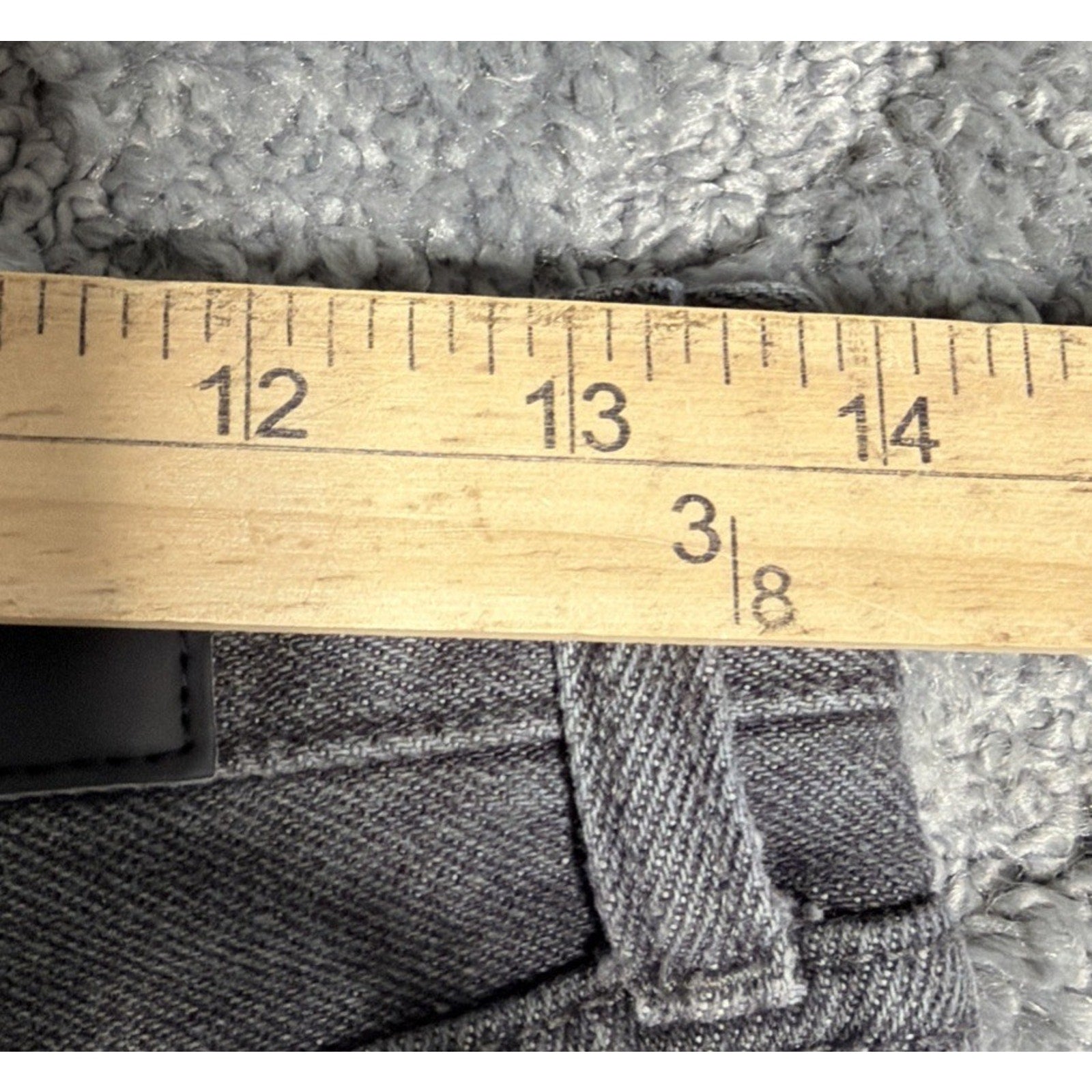 Pistola Distressed Destroyed High Rise Button Fly Mom Jeans in Gray 27