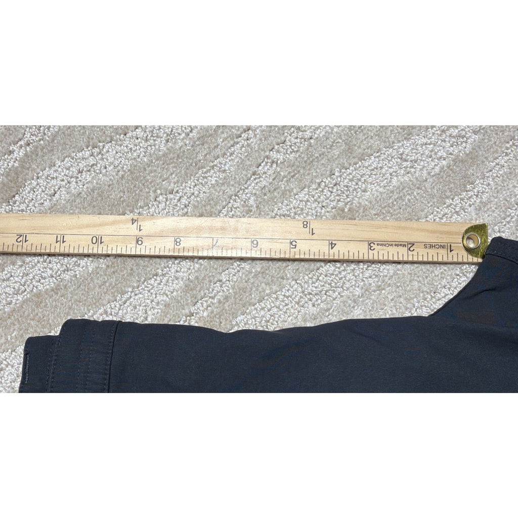 Eddie Bauer Tech Capri Pants Womens 14 Black Nylon Stretch Hiking UPF 50+