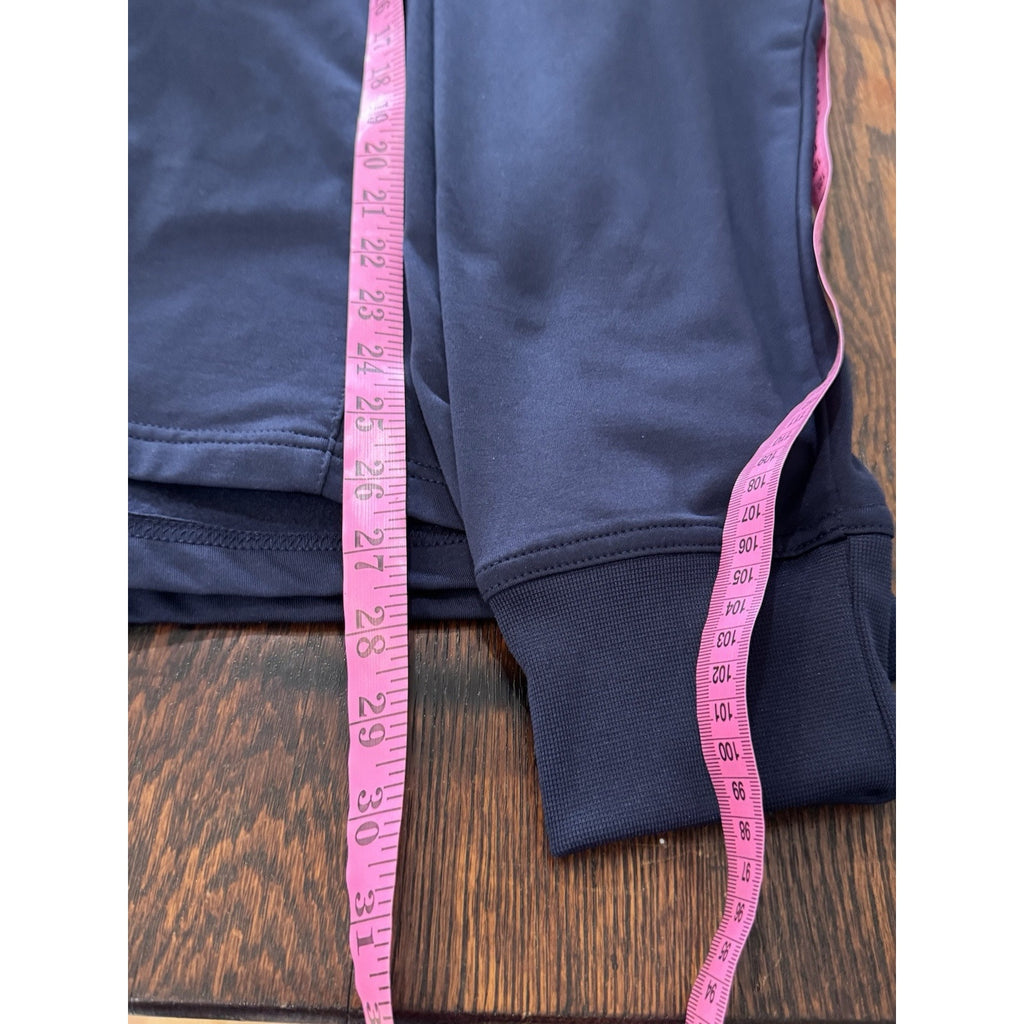 Reebok Navy Blue Athletic Pullover/Quarter Zip Yellow Long Sleeve Men’s Small