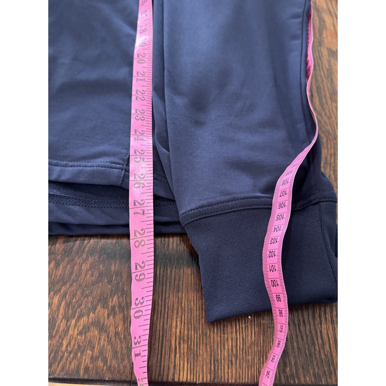 Reebok Navy Blue Athletic Pullover/Quarter Zip Yellow Long Sleeve Men’s Small