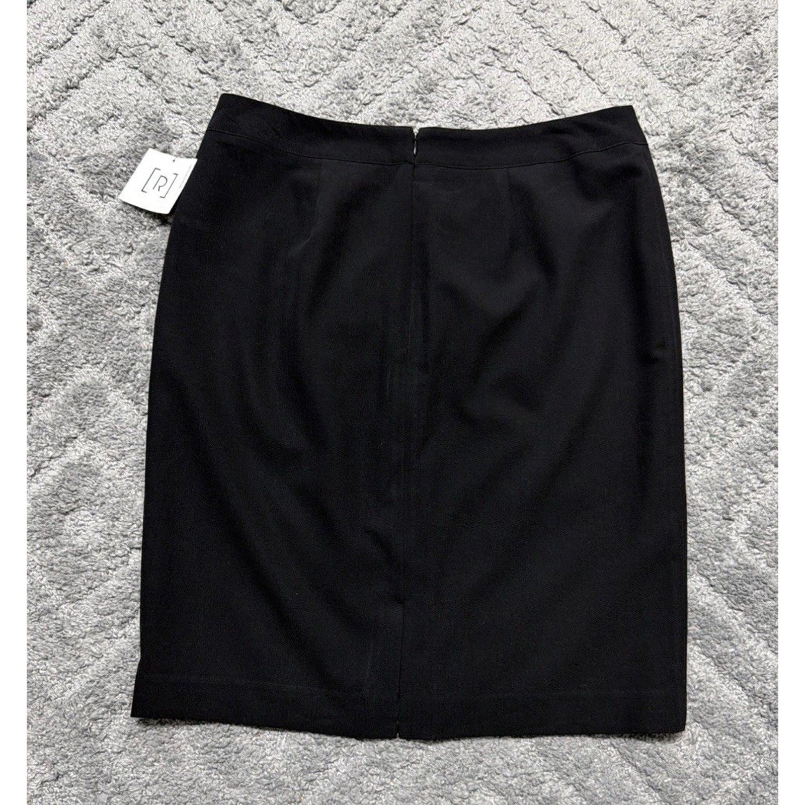 New Womens Black Relativity Flat Front Lined Skirt Size 12