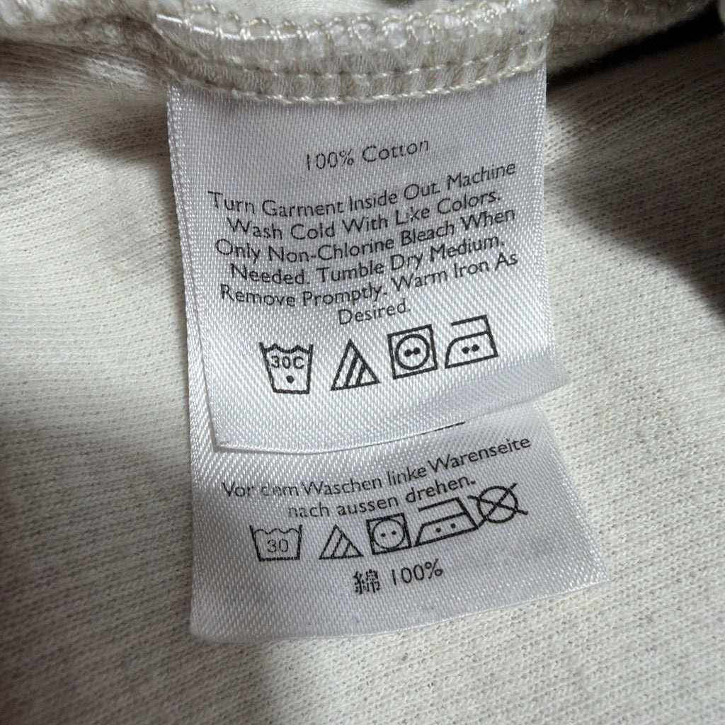 Eddie Bauer Quarter Zip Pullover Sweater Mens XL Beige Cotton Mock Neck