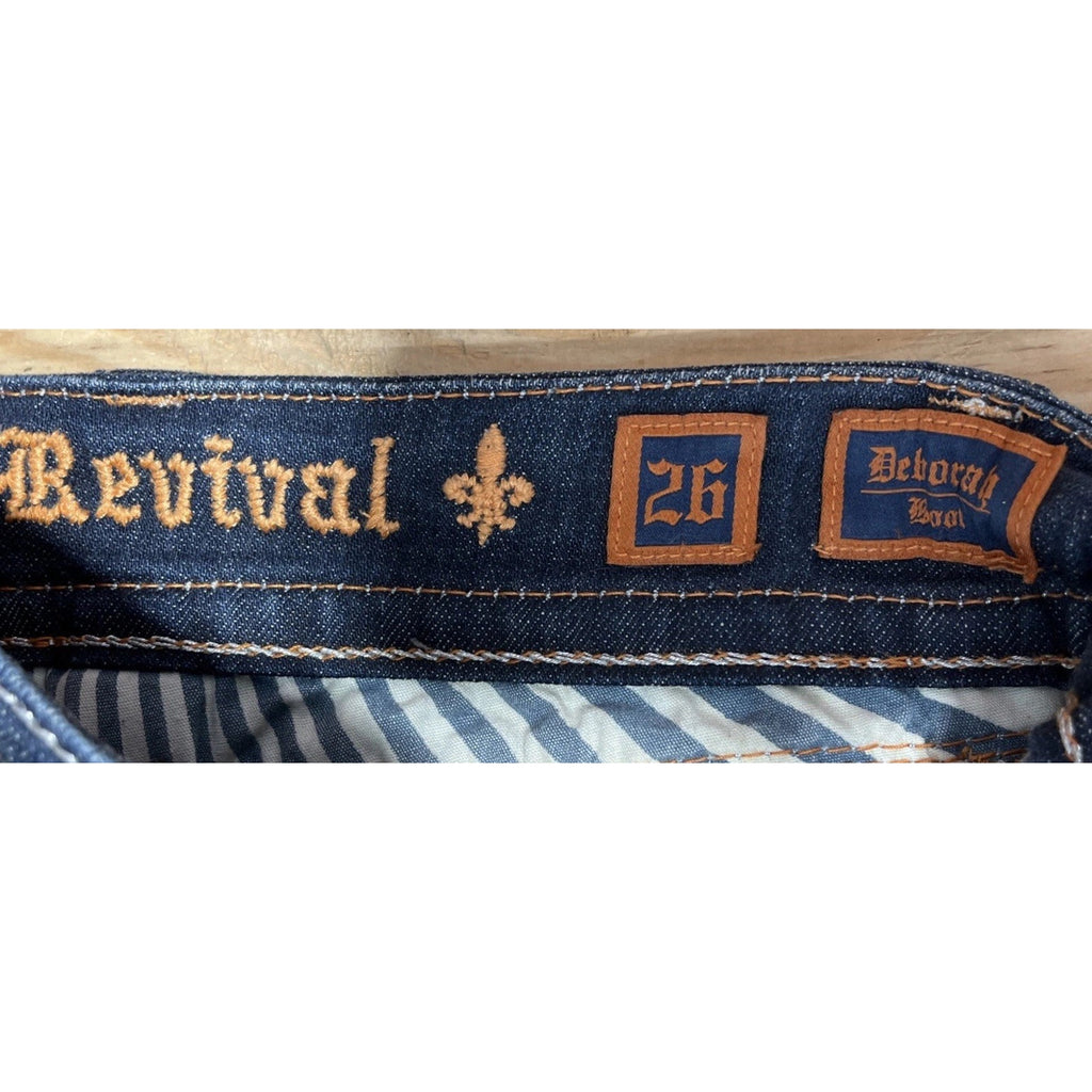 Rock Revival Size 26 Deborah Boot Blue Denim Jeans