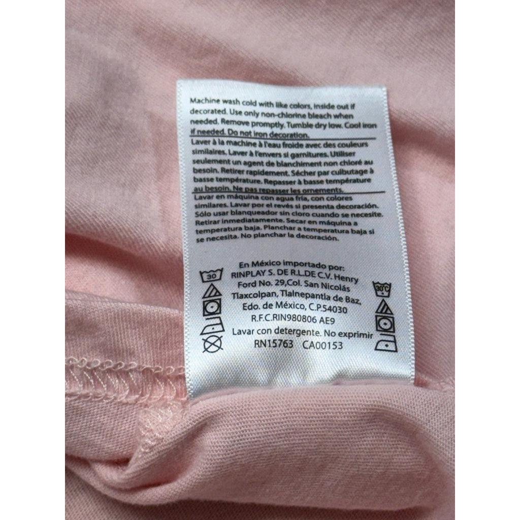 Michigan Wolverines Basic Hanes T-Shirt Womens Pink Large Cotton Blend