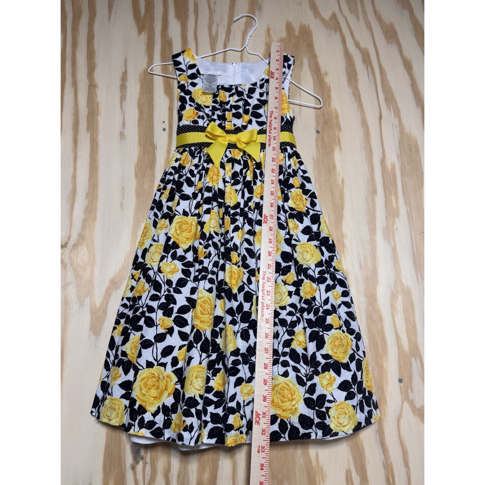 BONNIE JEAN FLORAL SUN DRESS WITH LACE TULLE SKIRT Sleeveless Girls Size 10