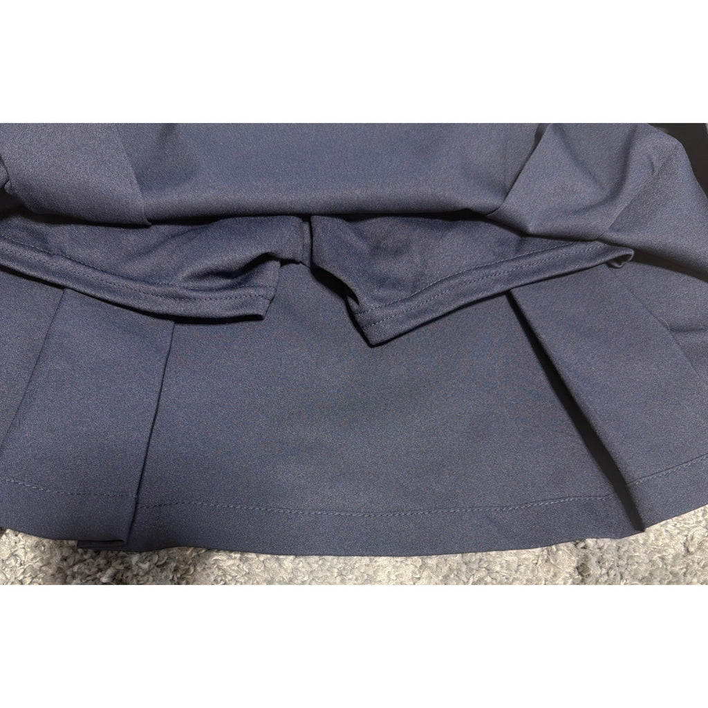 French Toast Girls sz 7 Blue Pleated Skort Bow Stretchy Skirt w/ Shorts
