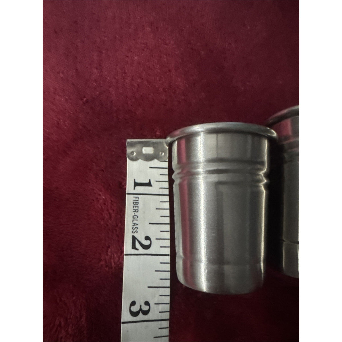 Tincup Mountain whiskey Stainless steel shot glasses Pair of two