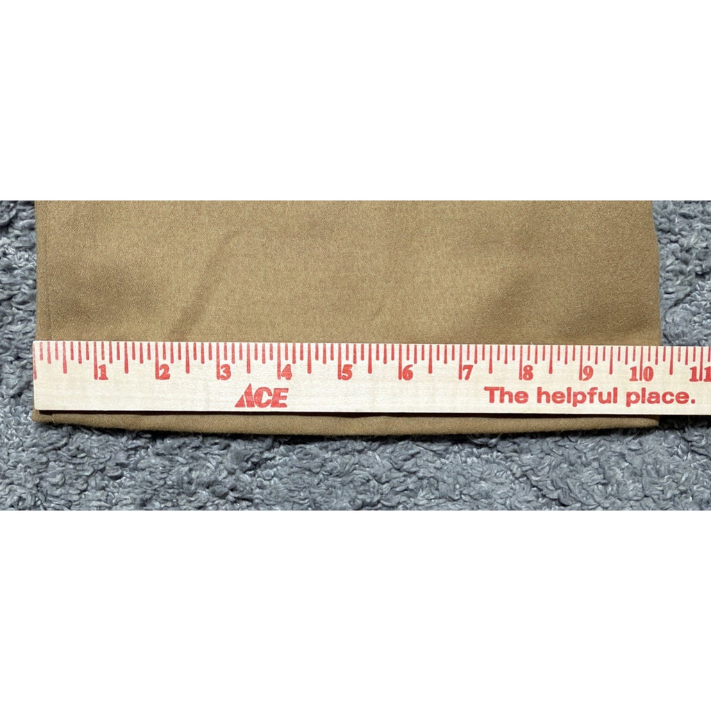 New Talbots Heritage Sz 10 Tan Italian Wool Lined Wide Leg Pants Office Mid Rise