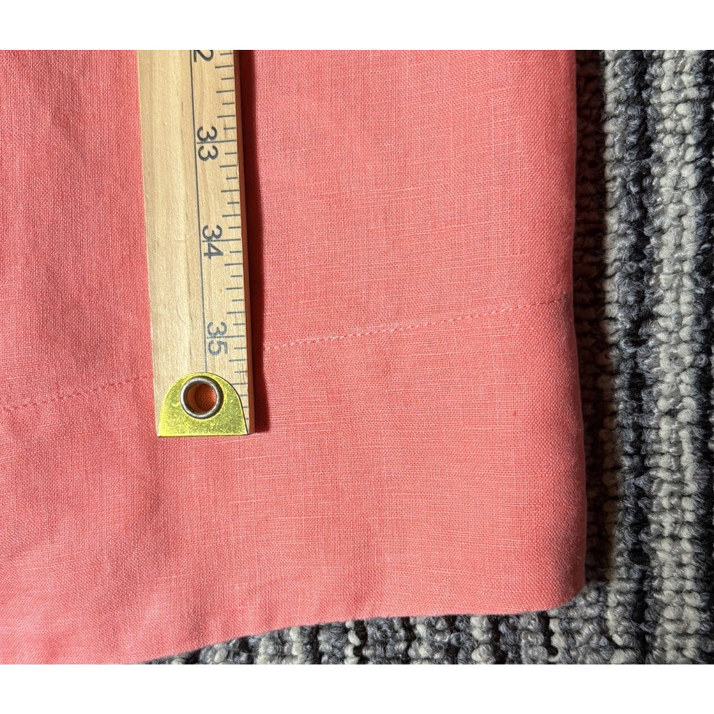J Jill Love 100% Linen Coral Pink Shift Dress Medium Sleeveless Pockets