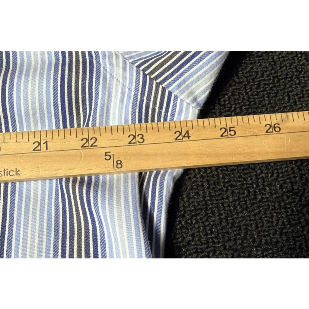 Men Jack Stone By Thomas Dean Flip Cuff Button Down Long Sleeve Shirt Size Large