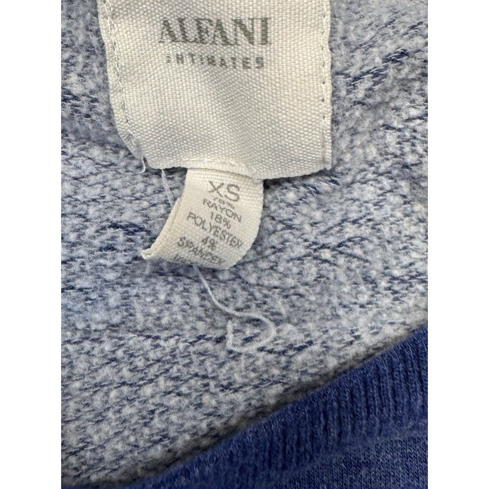 Alfani High Low Pajama Tunic Top Navy Blue Sleepwear Sleepshirt Women’s Size XS