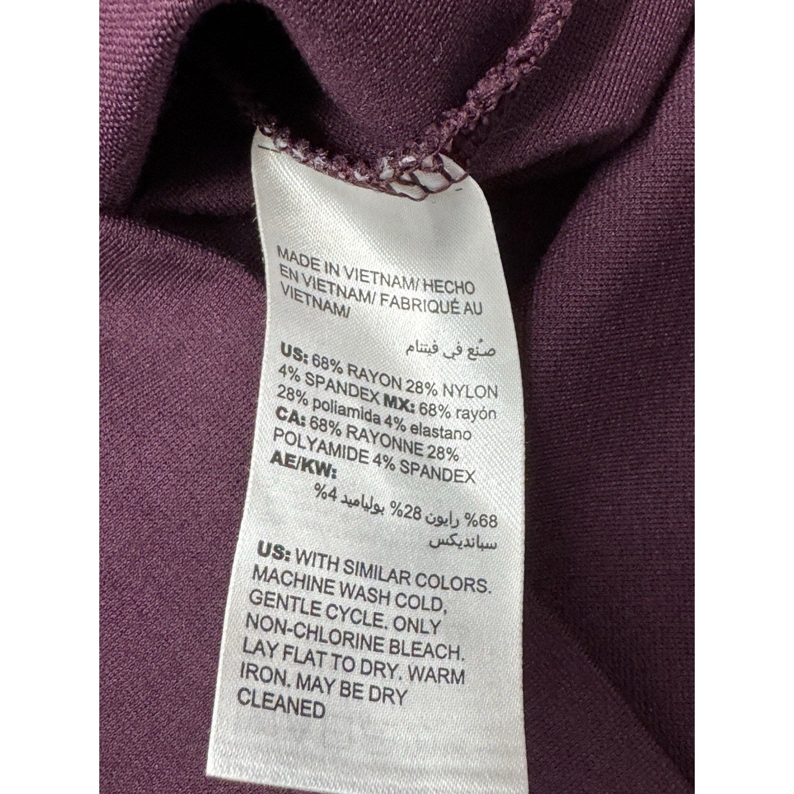 Chicos Sheath Dress Size 00 (US 2) Double Zip Maroon Knit 3/4 Sleeve