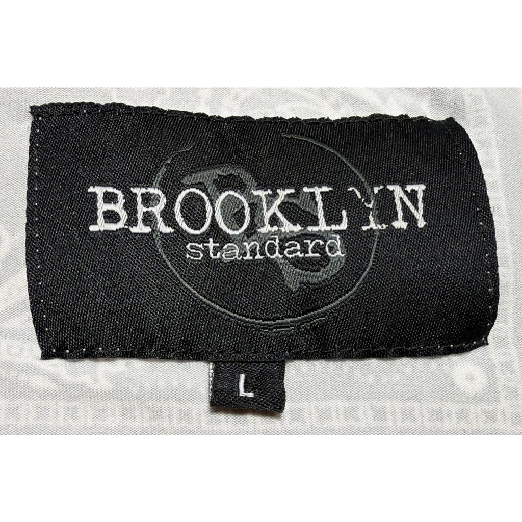 Brooklyn Standard Patchwork Paisley Bandana Mens Short Sleeve Shirt Button Up L