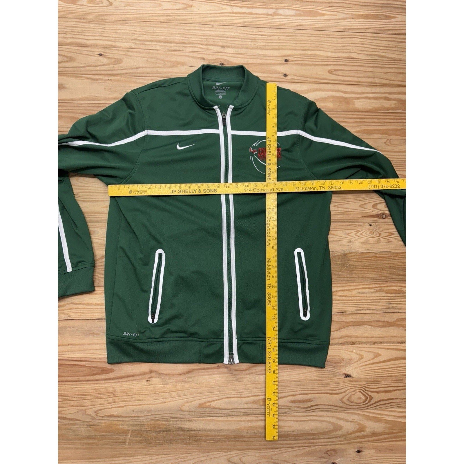 Nike Dri Fit Basketball Warm-up Full Zip Green Jacket High Men’s Size Large