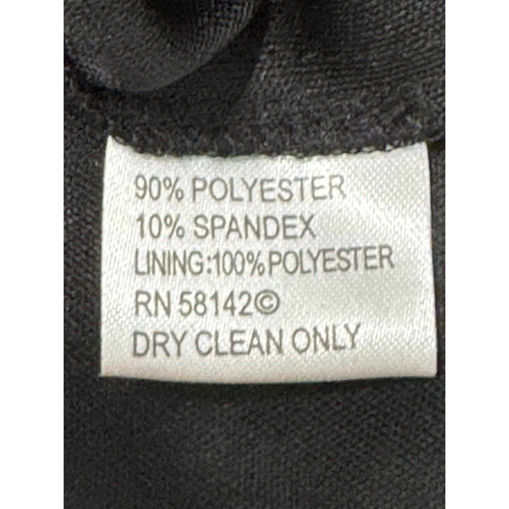 London Times Gray Black Floral Ruffle Bottom Sleeveless Women’s Dress Size 10