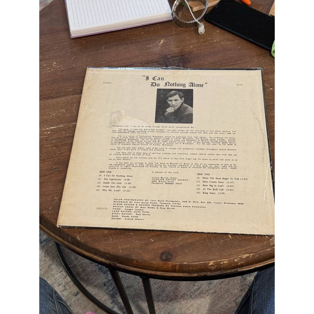 TIM SHELBY - I Can Do Nothing Alone Amory Baptist Church Amory, Mississippi