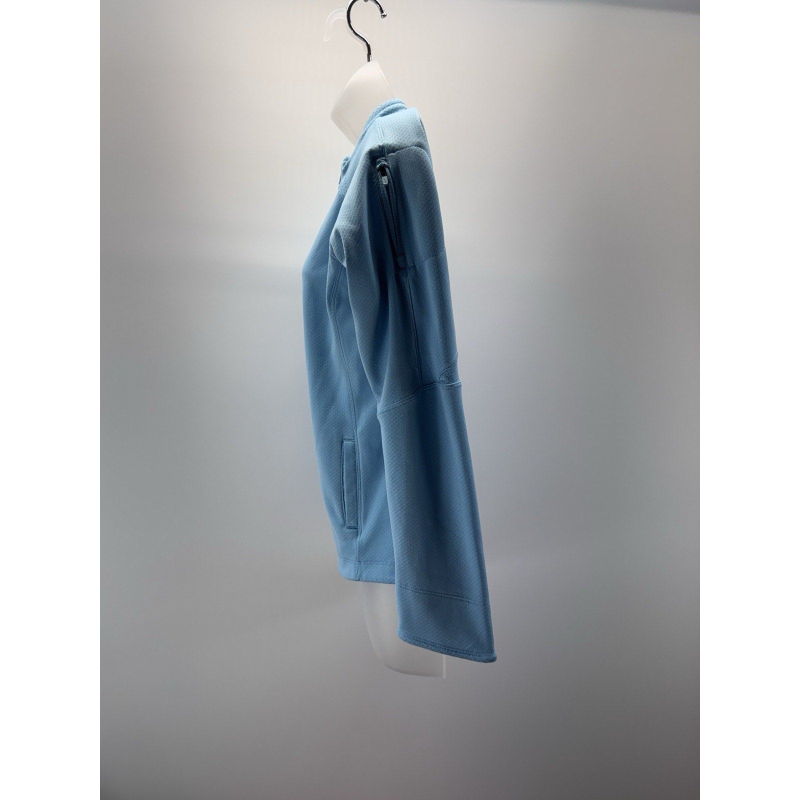 NIKE Running NikeFit Light Blue Full Zip Pocket Athletic Jacket Women’s Size XL