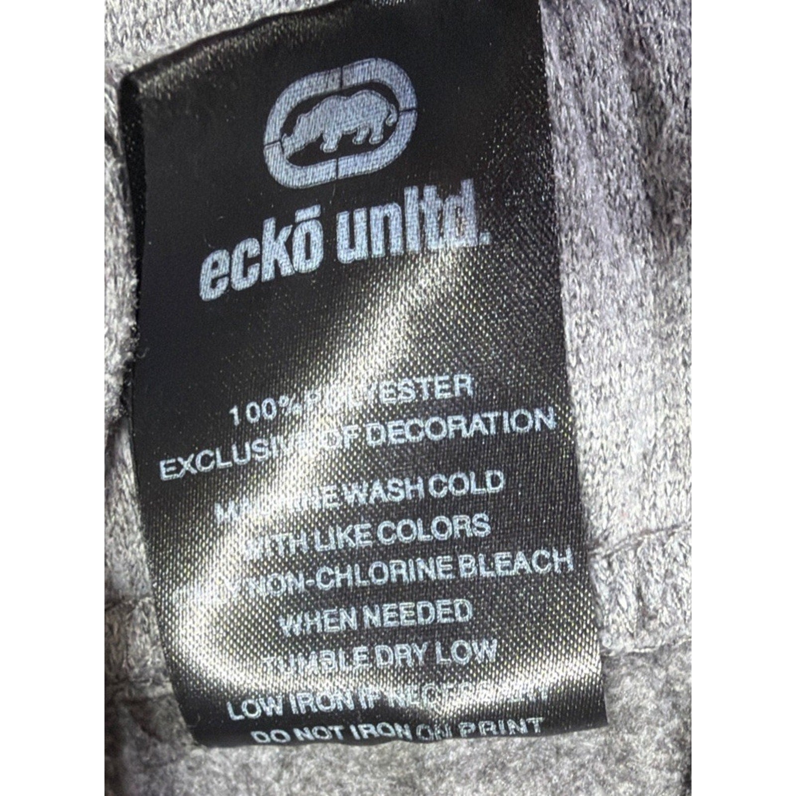 Ecko Unltd. Fleece Jogger Mens 5XL Gray Raw Uncut Logo Sweatpant Activewear