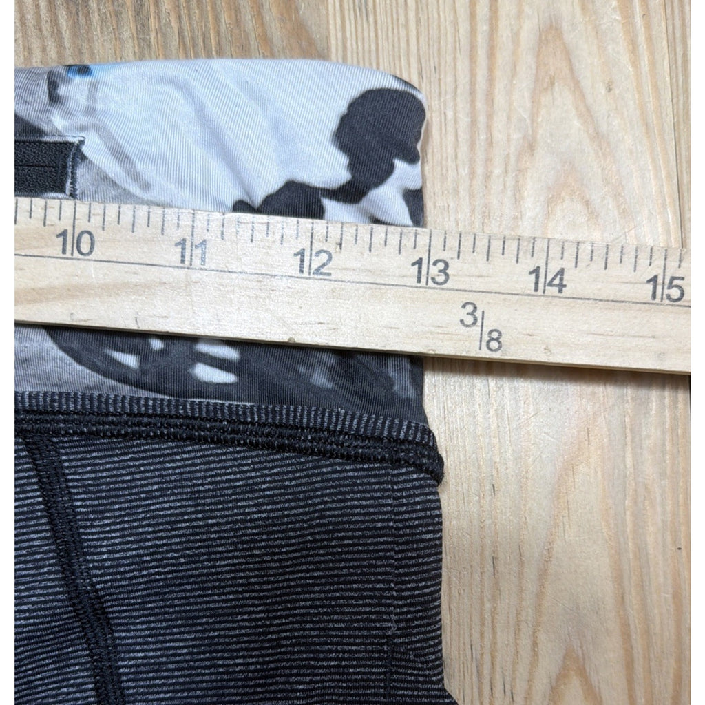 LULULEMON PACE RIVAL CROP PANTS Heathered Black So Fly Butterfly sz 4 23”