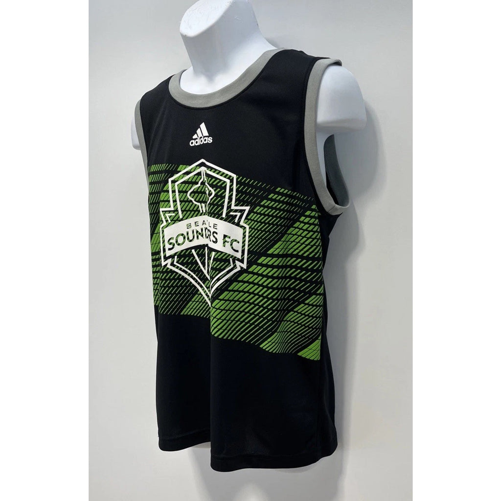 Adidas Men's Seattle Sounders Football Club Tank Top Shirt Black Size Medium
