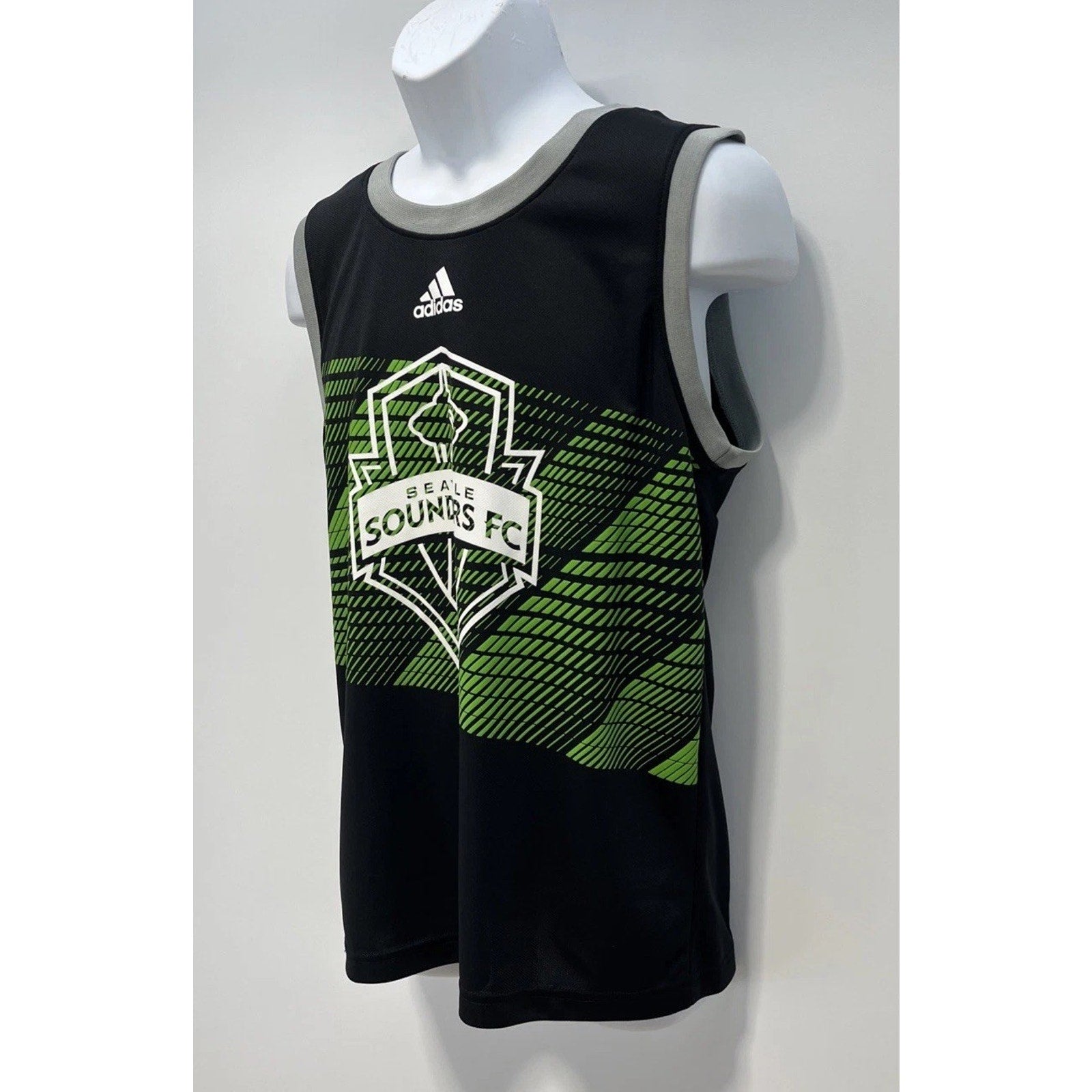 Adidas Men's Seattle Sounders Football Club Tank Top Shirt Black Size Medium