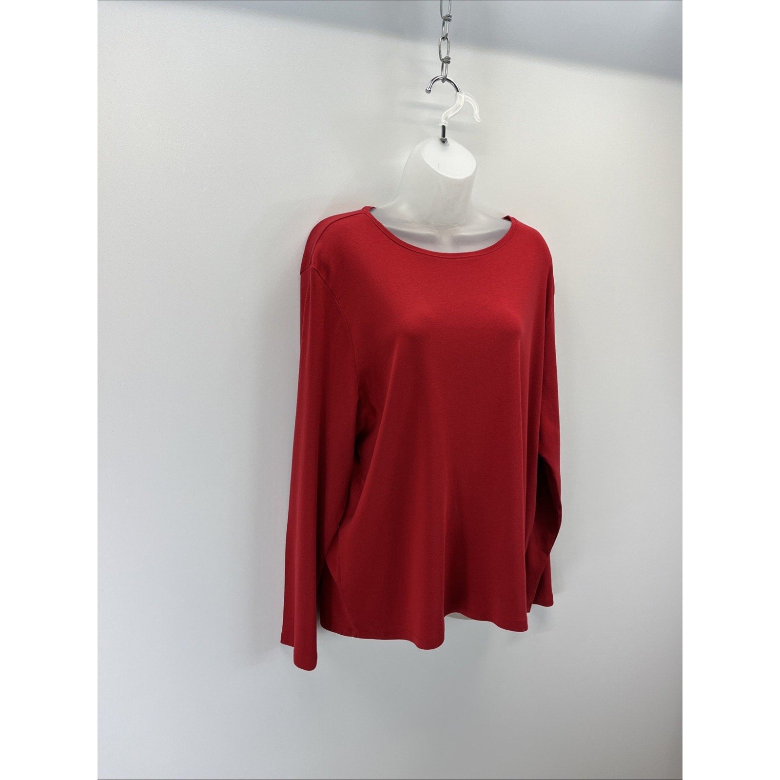 Talbots Womens Shirt Size 3X Long Sleeve Pima Cotton Soft Flowy Soft