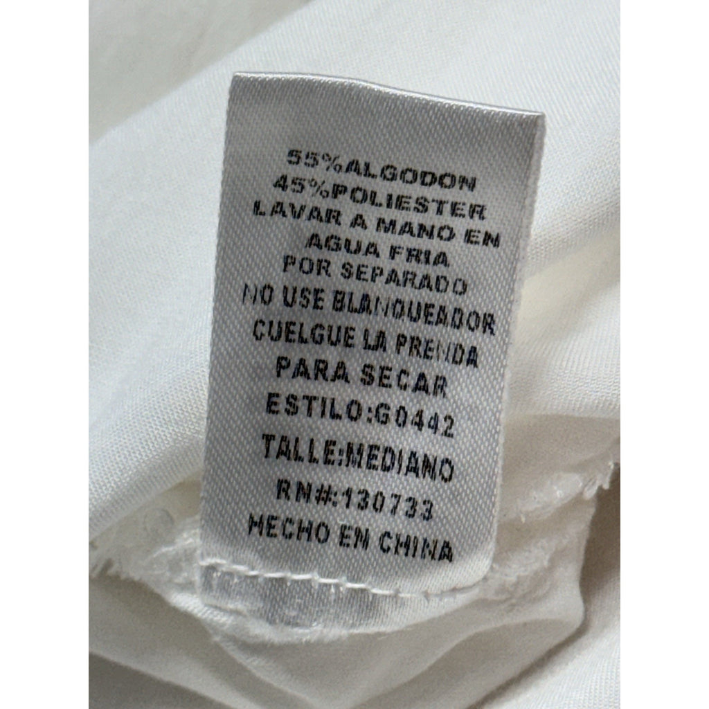 UMGEE USA White Side Laced Sz M Button Up Tunic Shirt