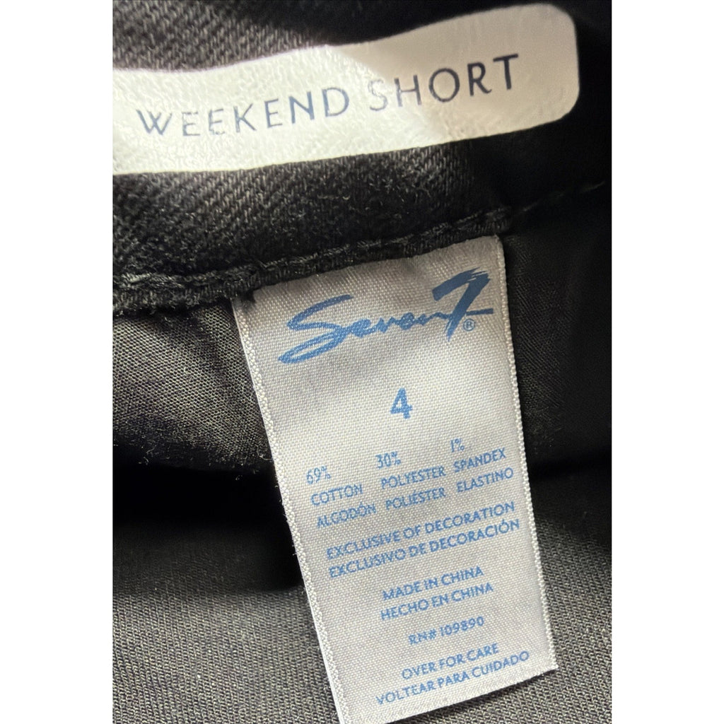 Seven Weekend Shorts Womens Size 4 29x8 Black Cutoff RN109890