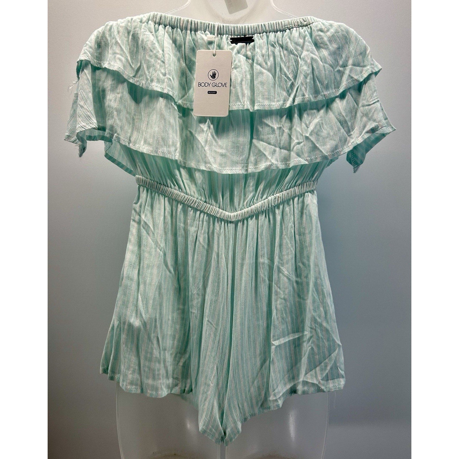 Body Glove Women's Off The Shoulder Romper Flowy Strapless Size Small New W Tags