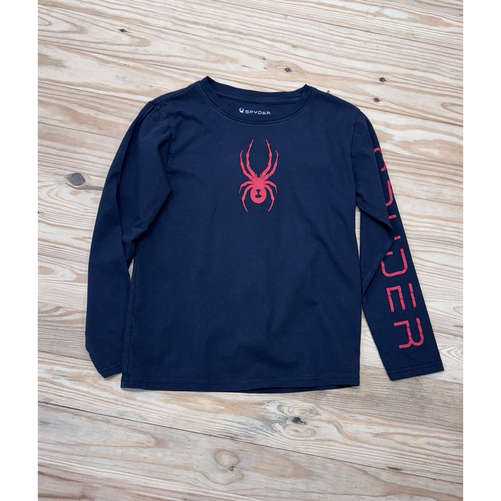 Spyder Crew neck Logo 100% Cotton Long Sleeve Boys XL 14/16