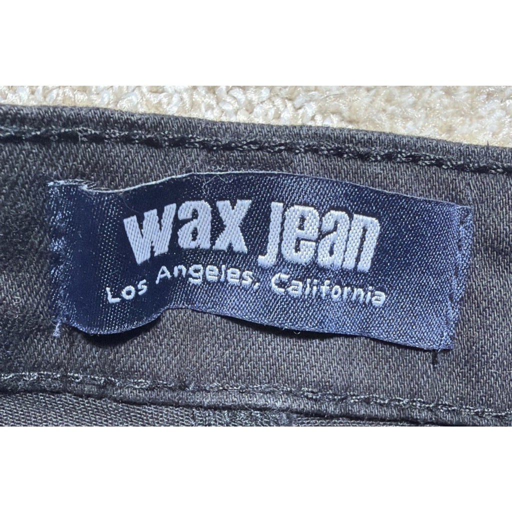 WAX Jeans Women's Size Large Stretch Midi Skirt Button Fly Black Wash NWT