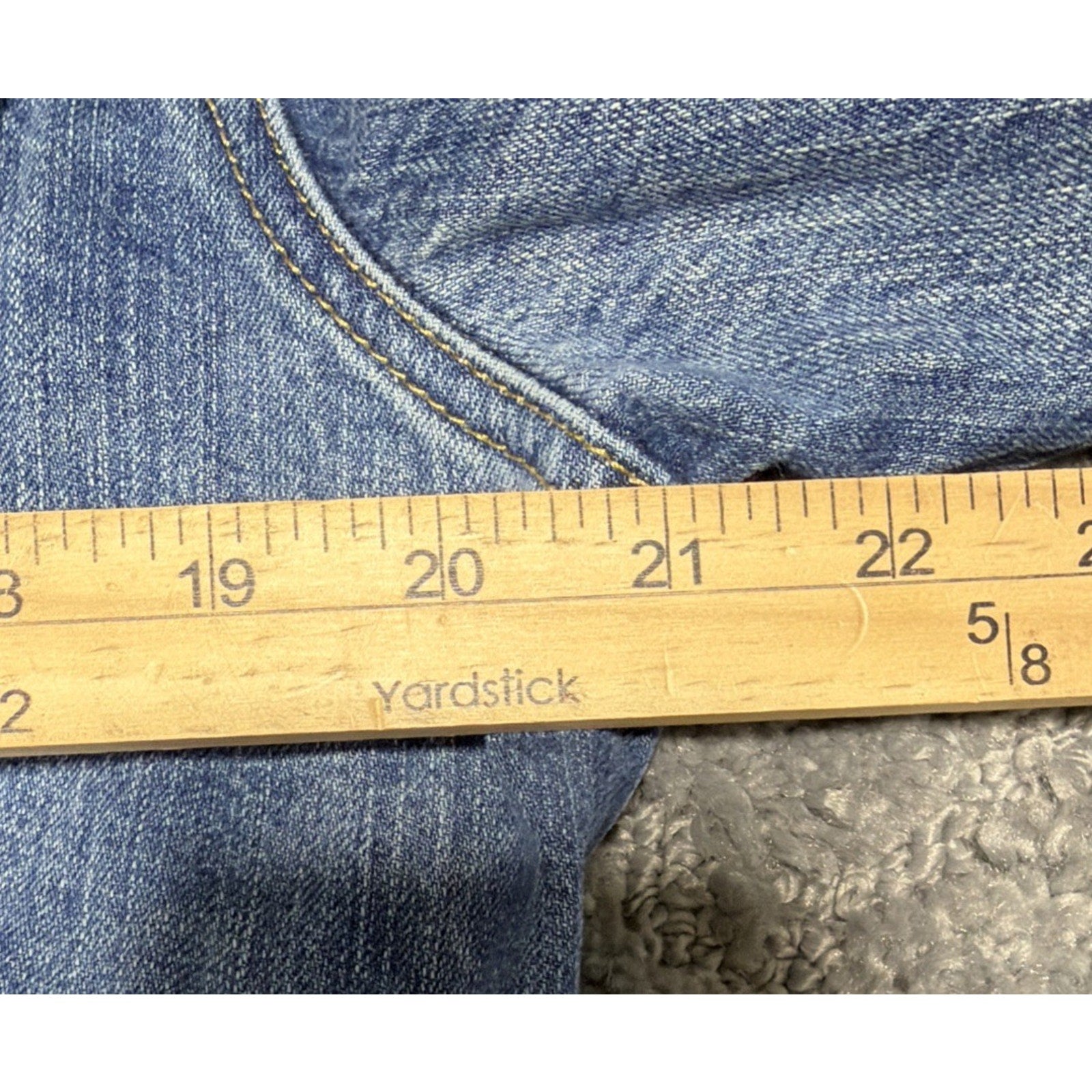 Levis Men's Denim Jacket Blue 100% Cotton Distressed Trucker Double Chest Small