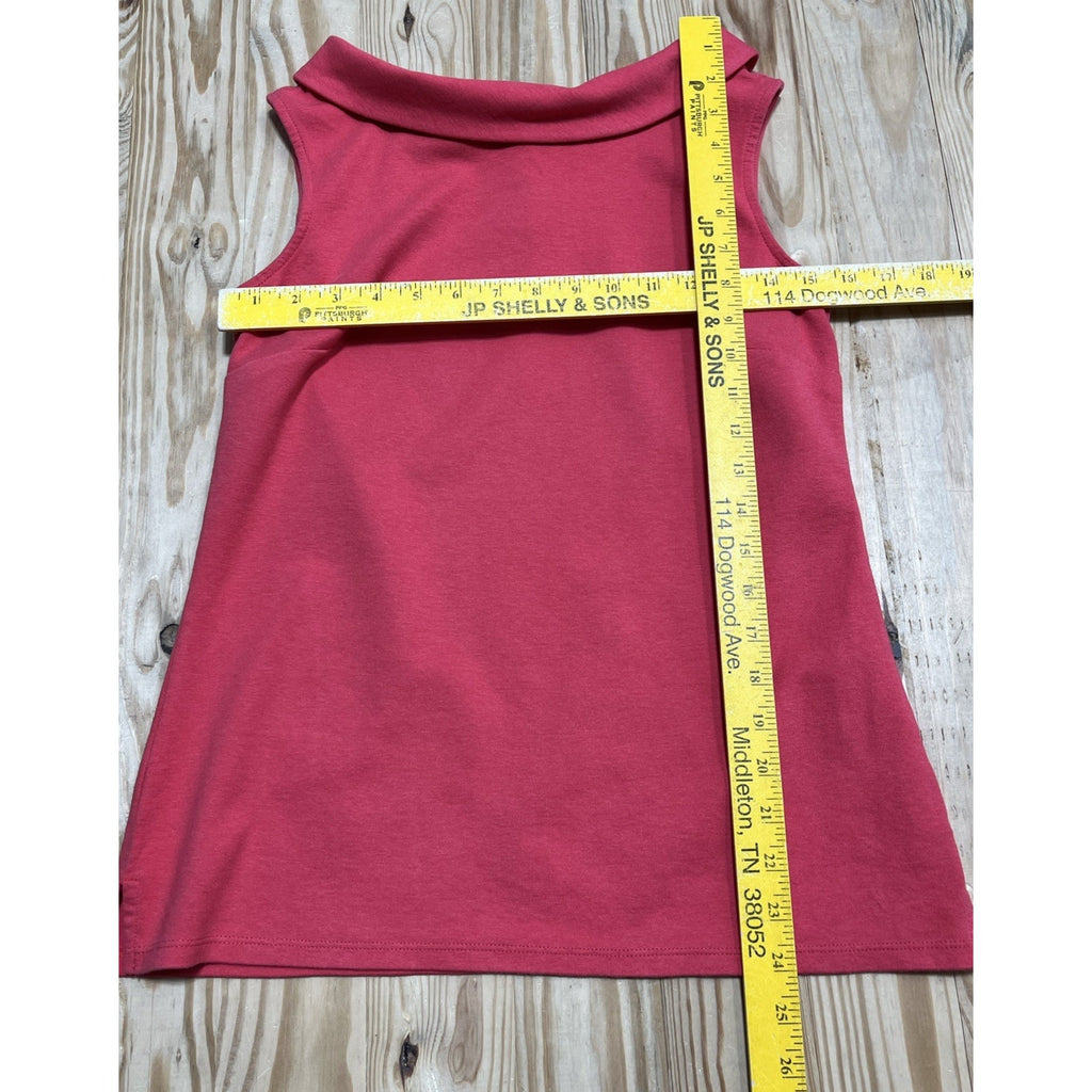 Talbots Sabrina Ponte Shell Cowl Neck Sleeveless Top Size XS Pink