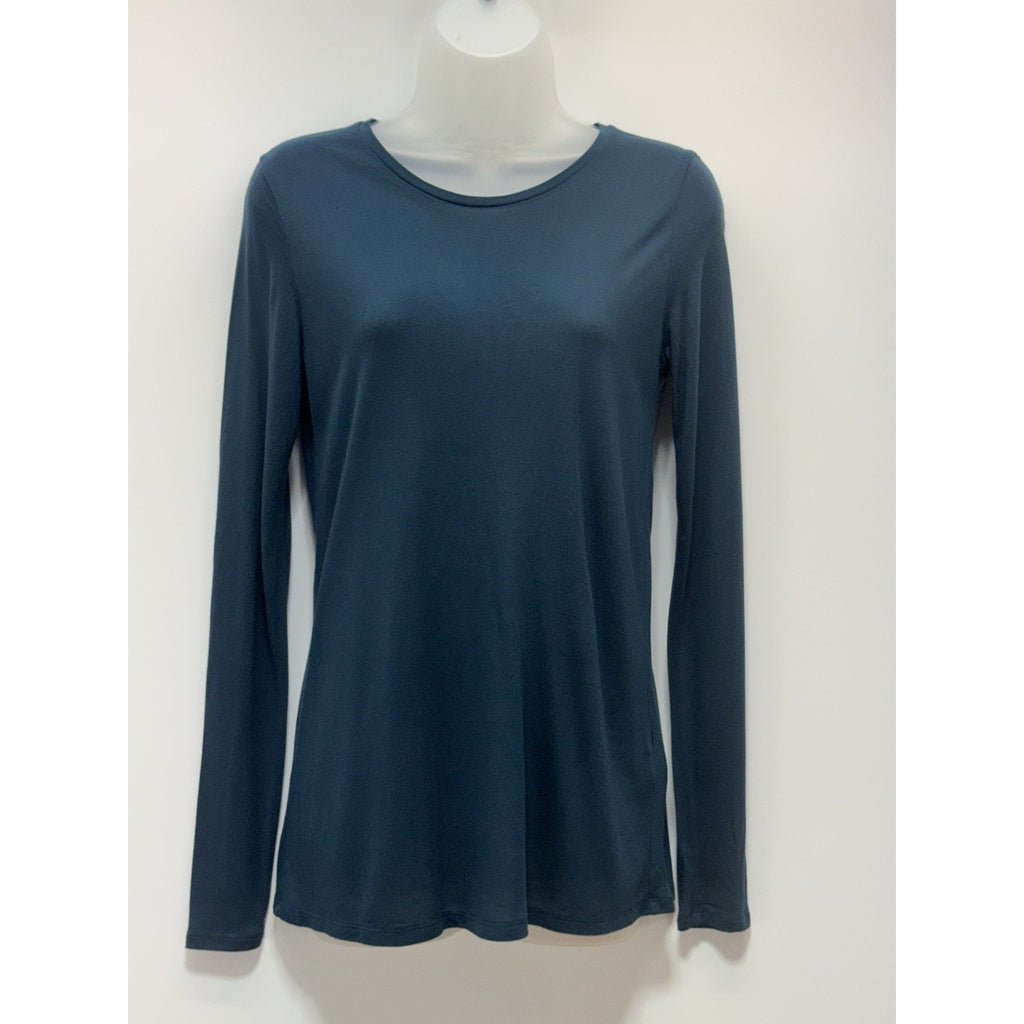Banana Republic Green Long Sleeve Tee Back Seam Detail Women’s Size Small
