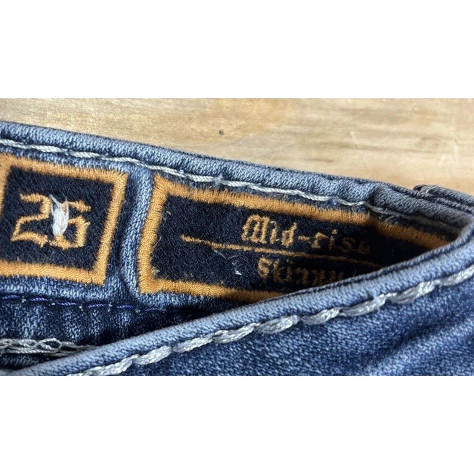 Buckle Rock Revival Jeans "Yui" Swarovski Leather Inserts Skinny Size 26