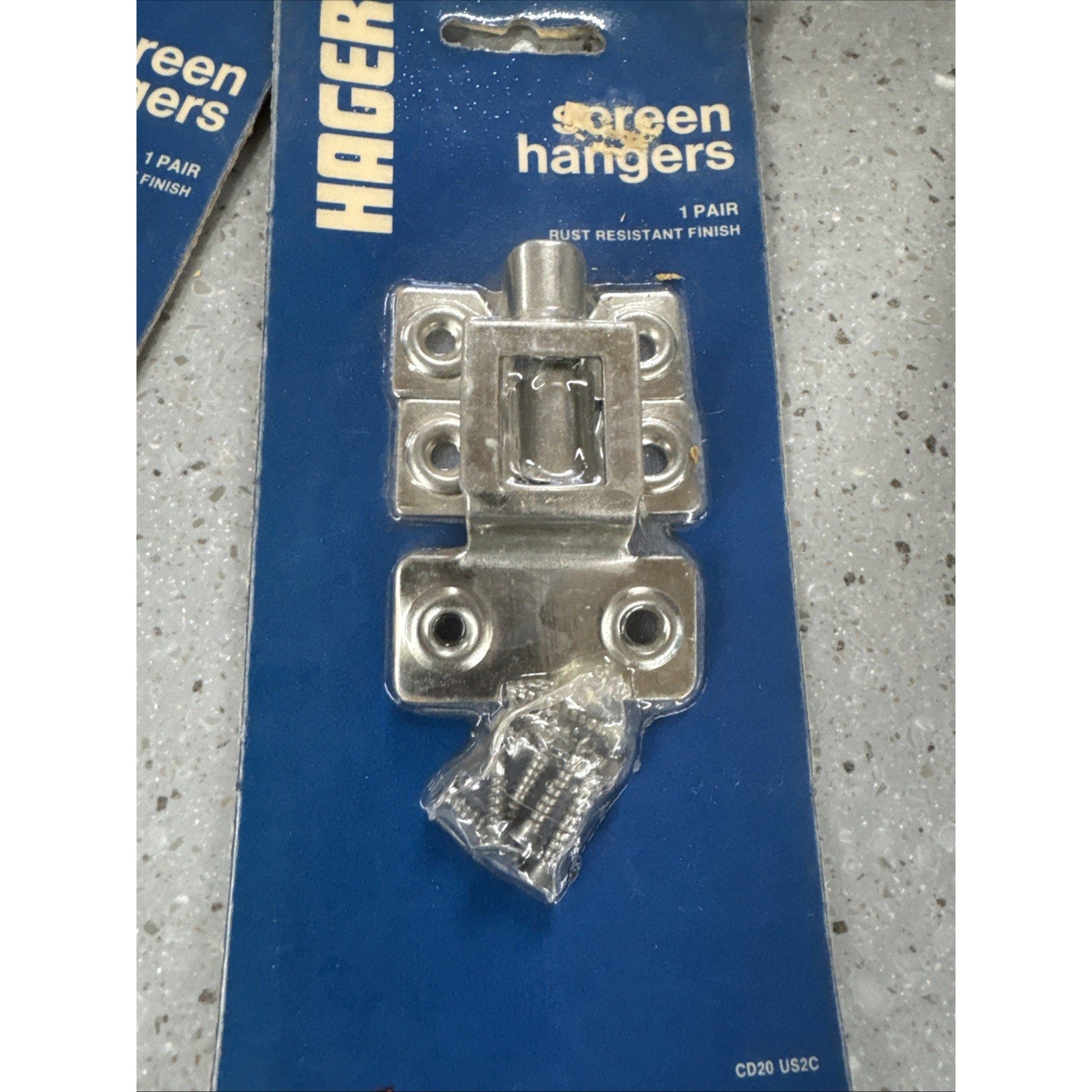 Hager Screen Hangers 2 Sets Wrought Steel Made In St. Louis MO Vintage