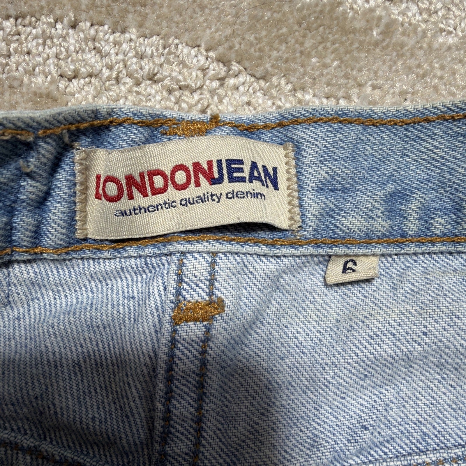 Vintage 90s London Jean Women’s Sz 6 Mom Blue Jean Shorts Made In USA 26x4