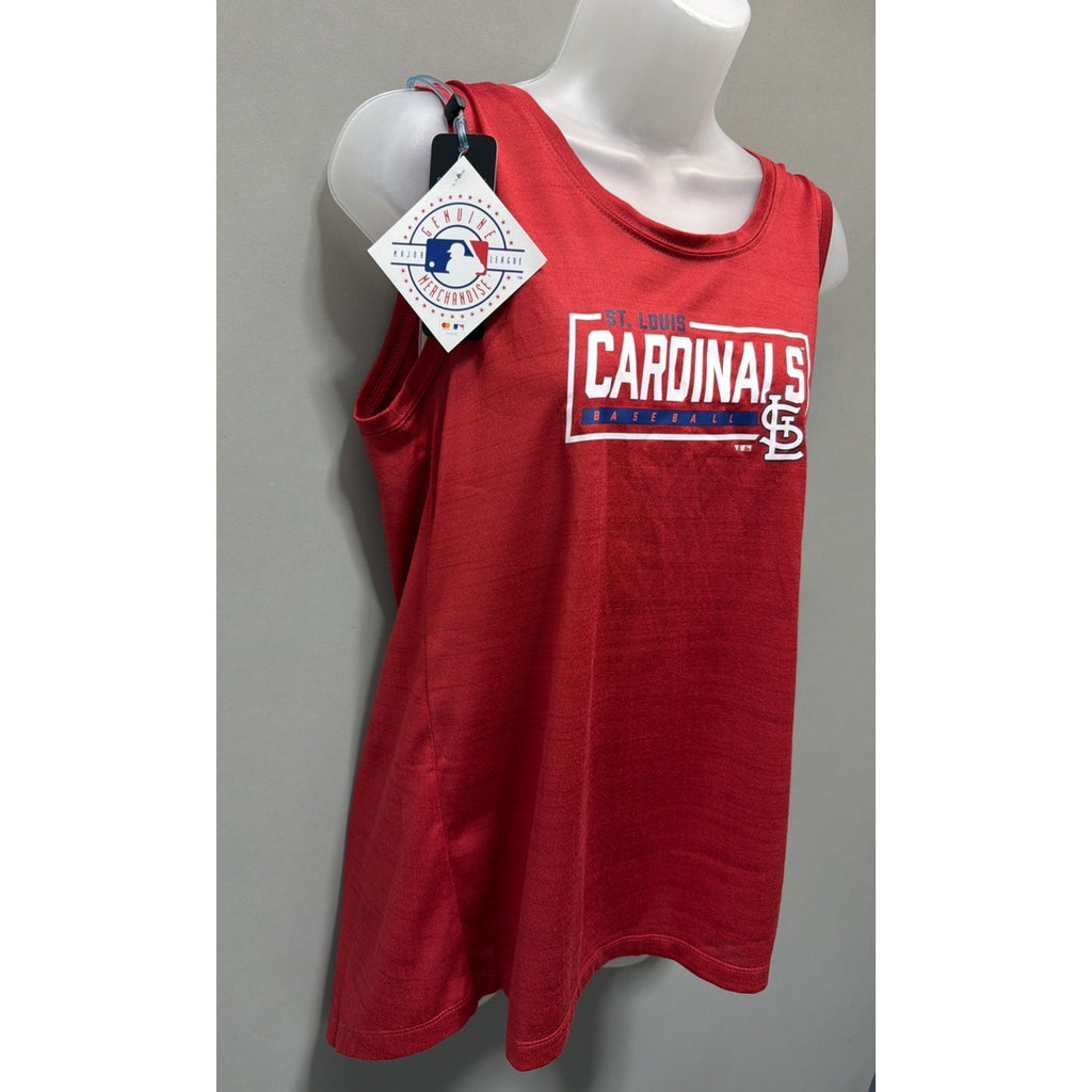 St. Louis Cardinals MLB Heather Red Level Wear Women’s Tank Top Size Large New