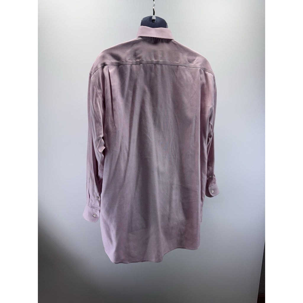 Joseph Abboud Button Up Shirt Mens 17.5 Lavender Egyptian Cotton Non-Iron
