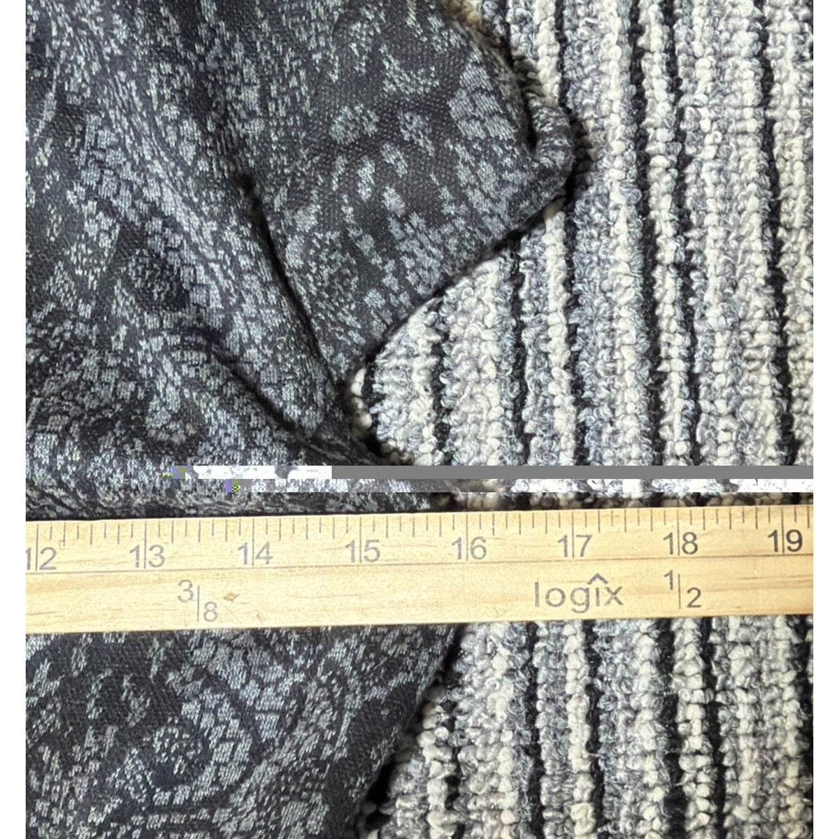 Maggy L Women’s Size 4 Black Gray Lace Print Fit & Flare Dress Cap Sleeve
