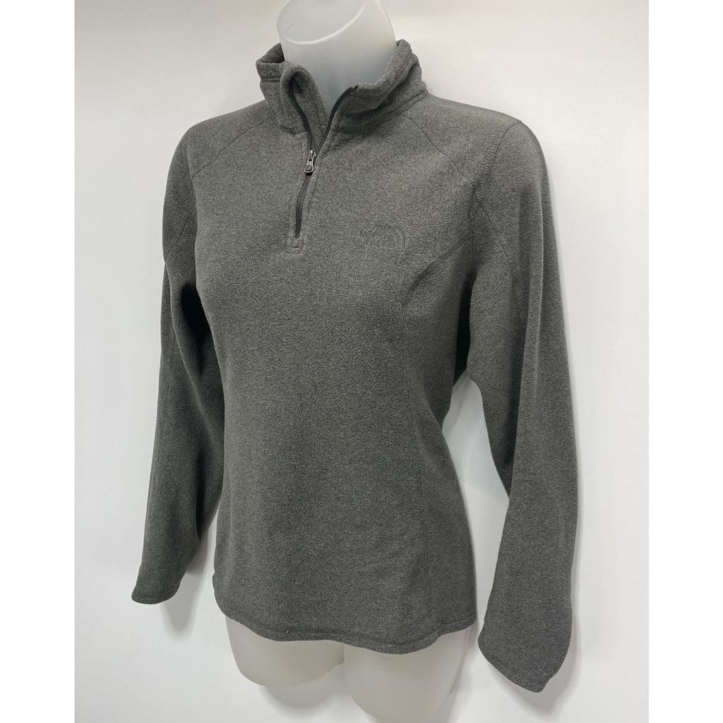 The North Face Jacket Womens S Gray Fleece Pullover 1/4 Zip Outdoors Hiking