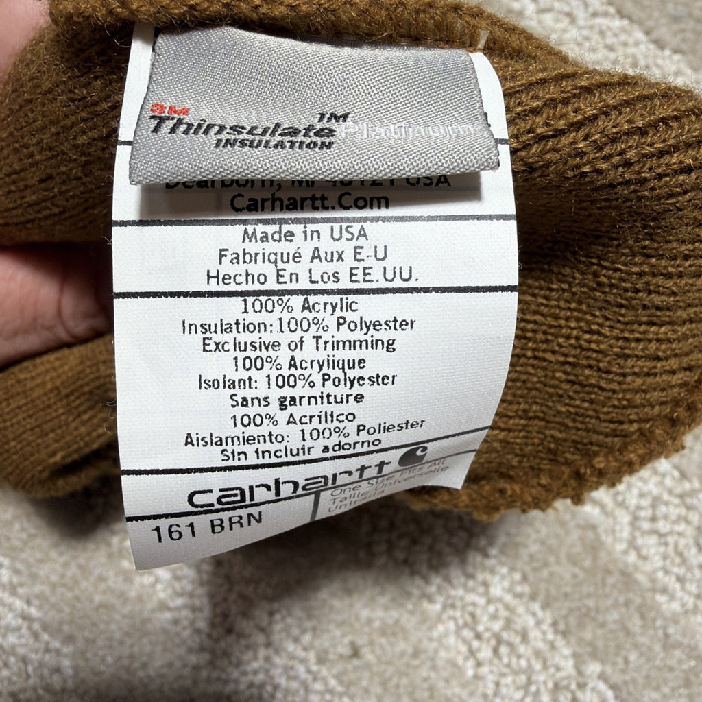 Carhartt Brown Knit Balaclava Face Mask Thinsulate Flex Beanie OSFA USA NWOT