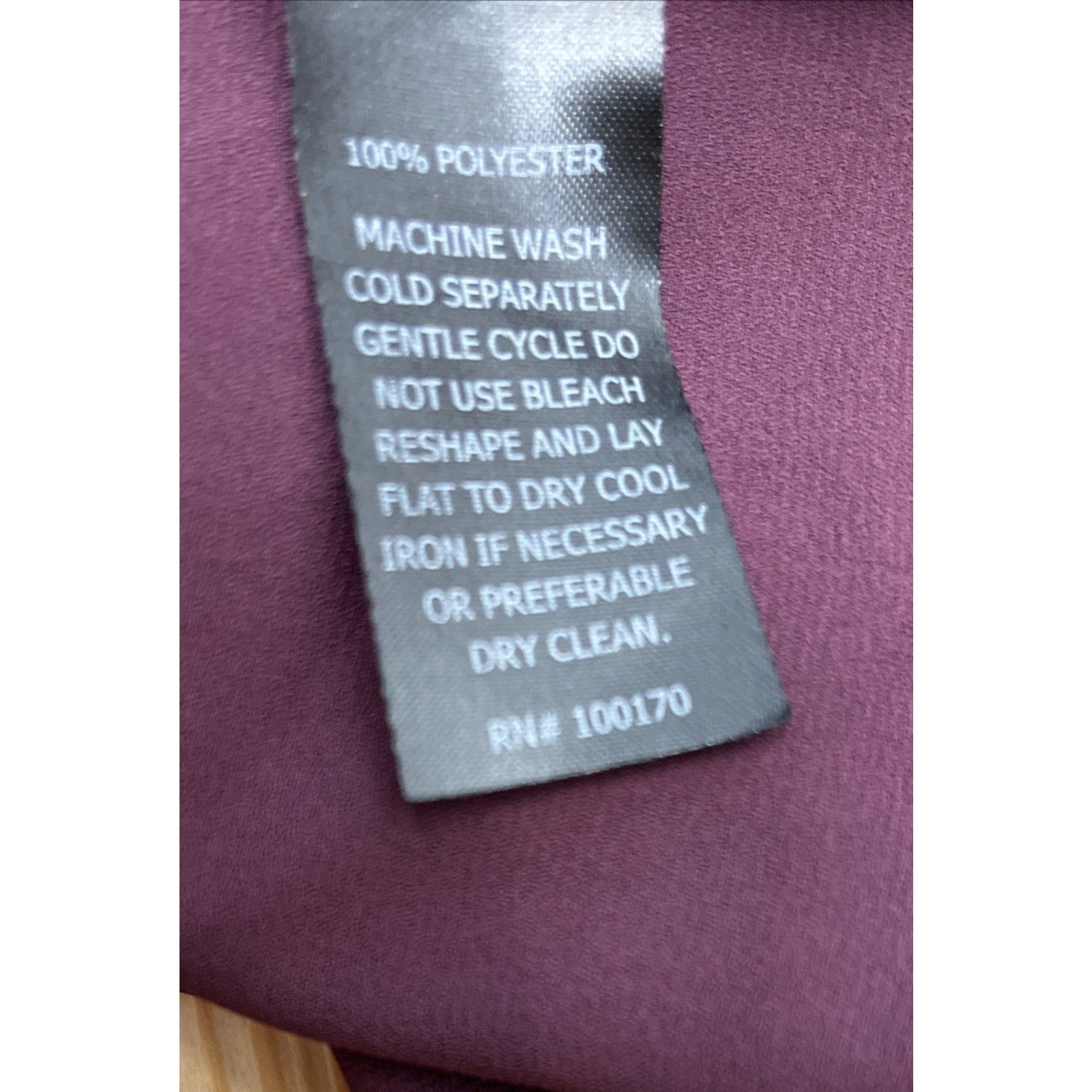 Adrienne Vittadini Tie Front Size S Purple Blouse