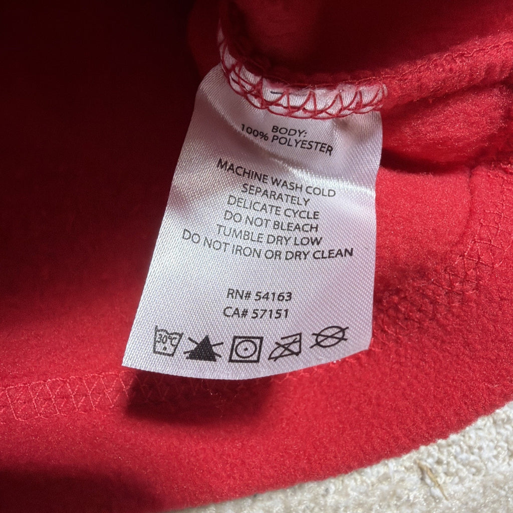 Calvin Klein Performance Women Red Fleece Track Jacket XL Smart Phone Pocket